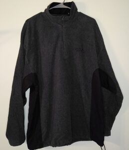 Perry Ellis active America gray long sleeve fleece 1/4 zip collar shirt